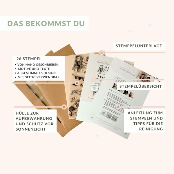 Stempelset Einhorn und Fee | Unsere kleine Bastelstube - DIY Bastelideen für Feste & Anlässe