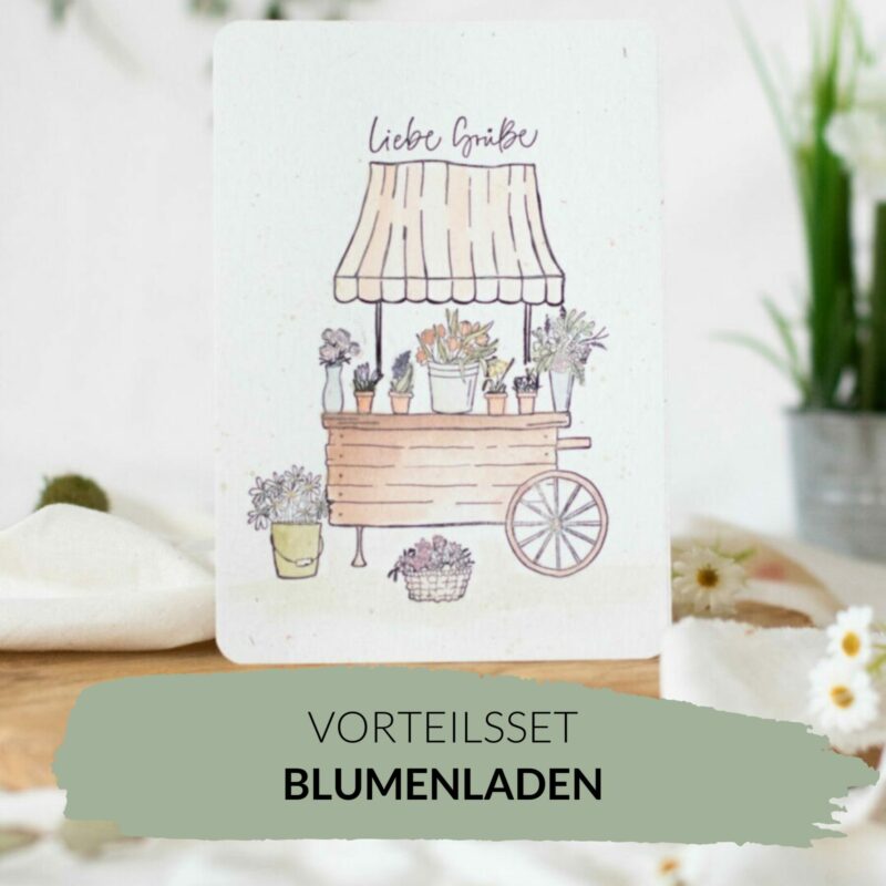 Geburtstagskarte mit einem Blumenladen | Unsere kleine Bastelstube - DIY Bastelideen für Feste & Anlässe